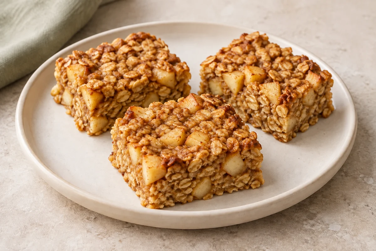 Soft apple & oat slices