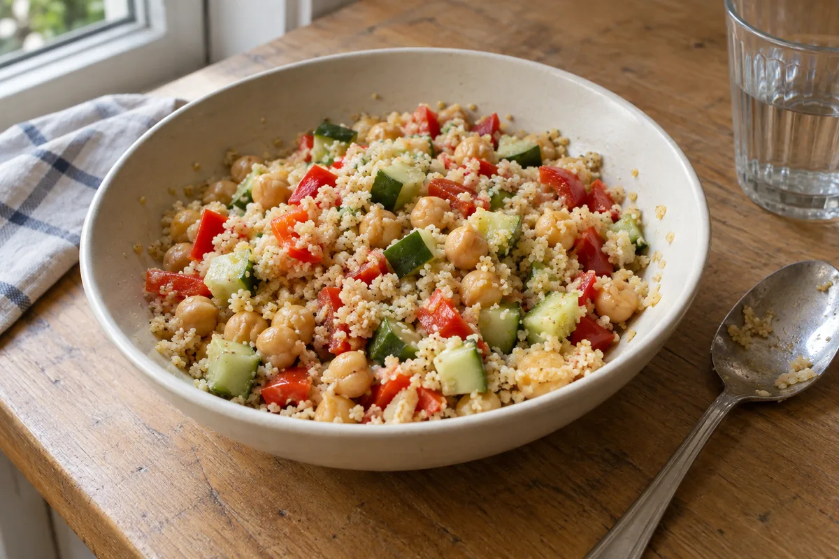 Couscous mit Kichererbsen & Gurke