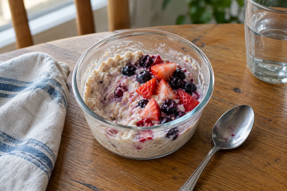 Overnight berry oats