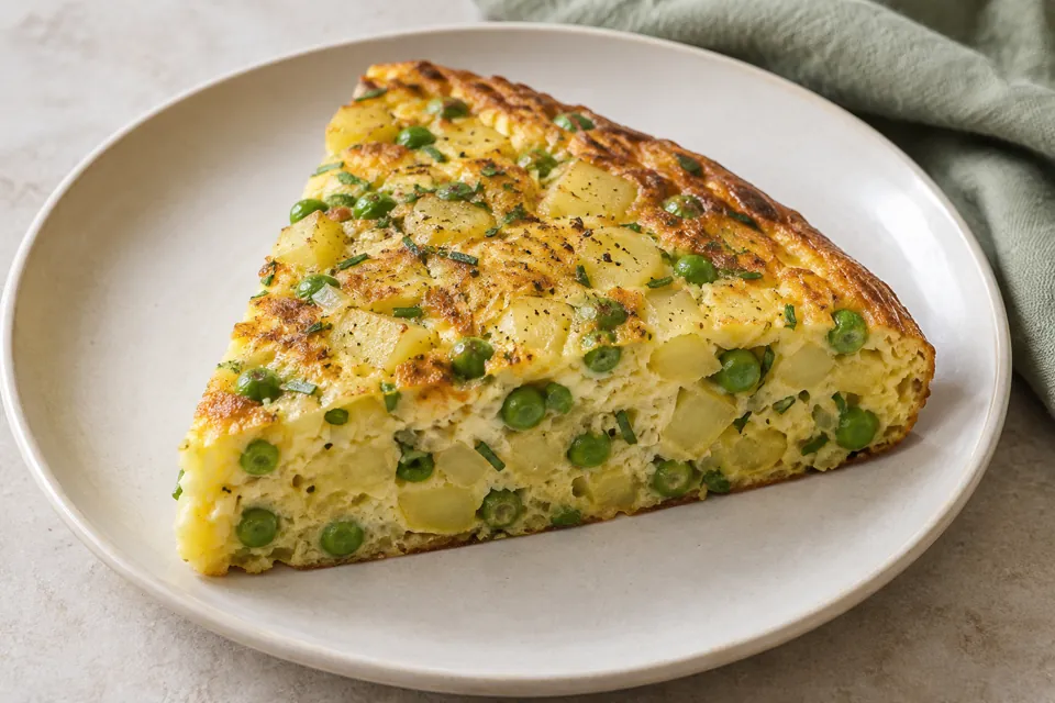Potato & pea frittata