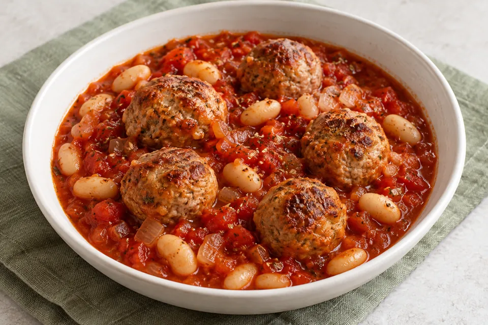 Little turkey meatballs in tomato sauce