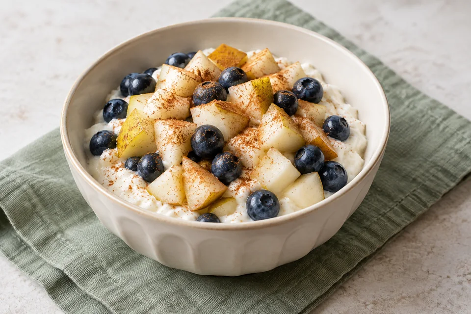 Mix-your-own pear & blueberry quark