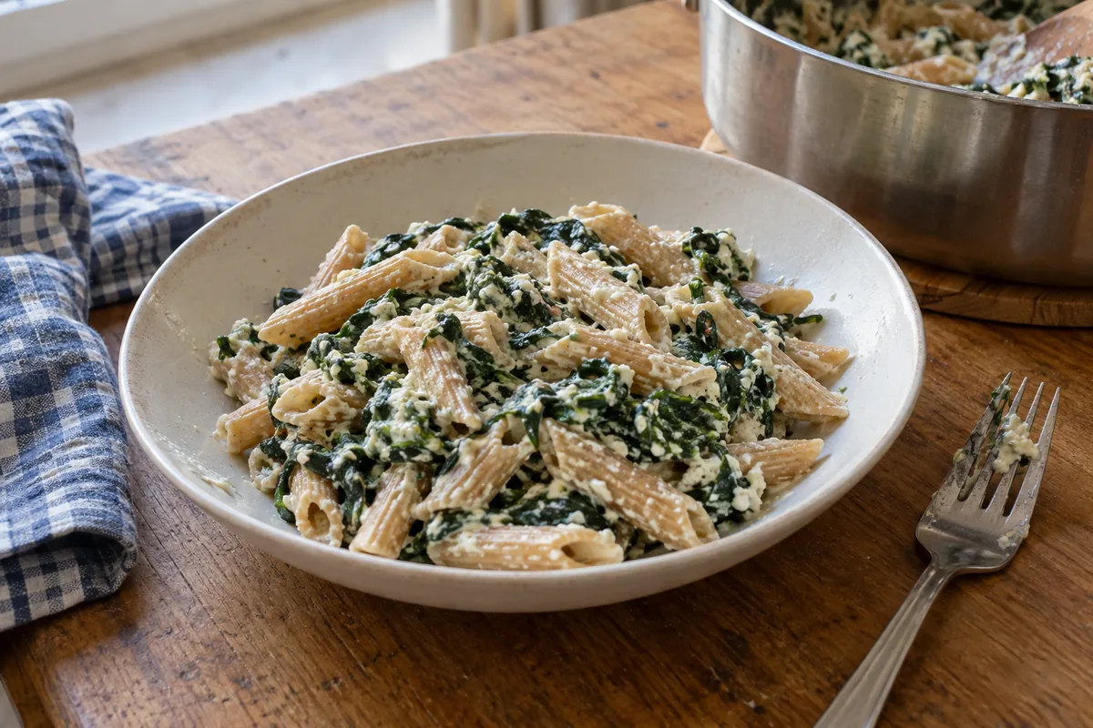 Cremige Spinat-Ricotta-Pasta